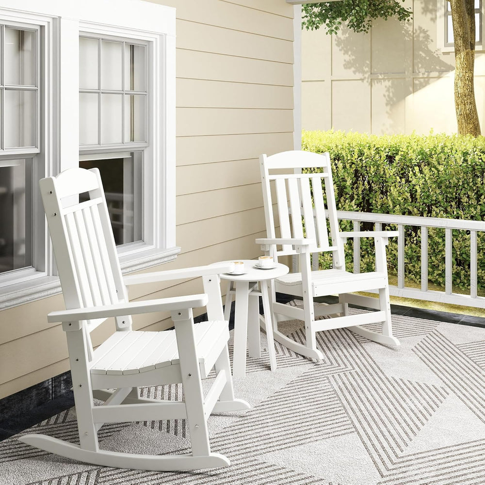 NAVINE Outdoor Rocking Chairs Set of 2, Oversized High Back Patio Rocking Cha...