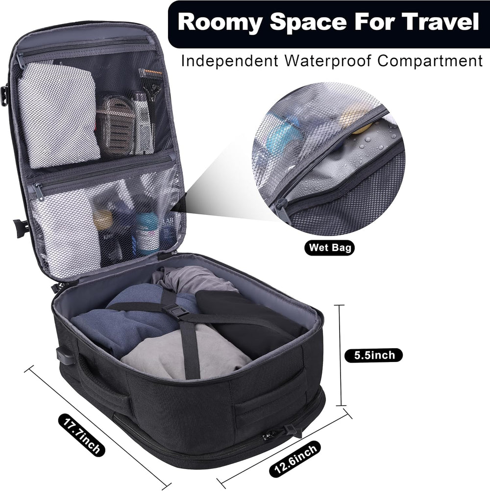 MOZETO TSA Approved Carry On Backpack, Extra Large Tactical Travel Backpack f...