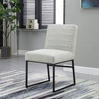 HomePop Channeled Metal Dining Chair - Sustainable Gray Woven (Single Pack)