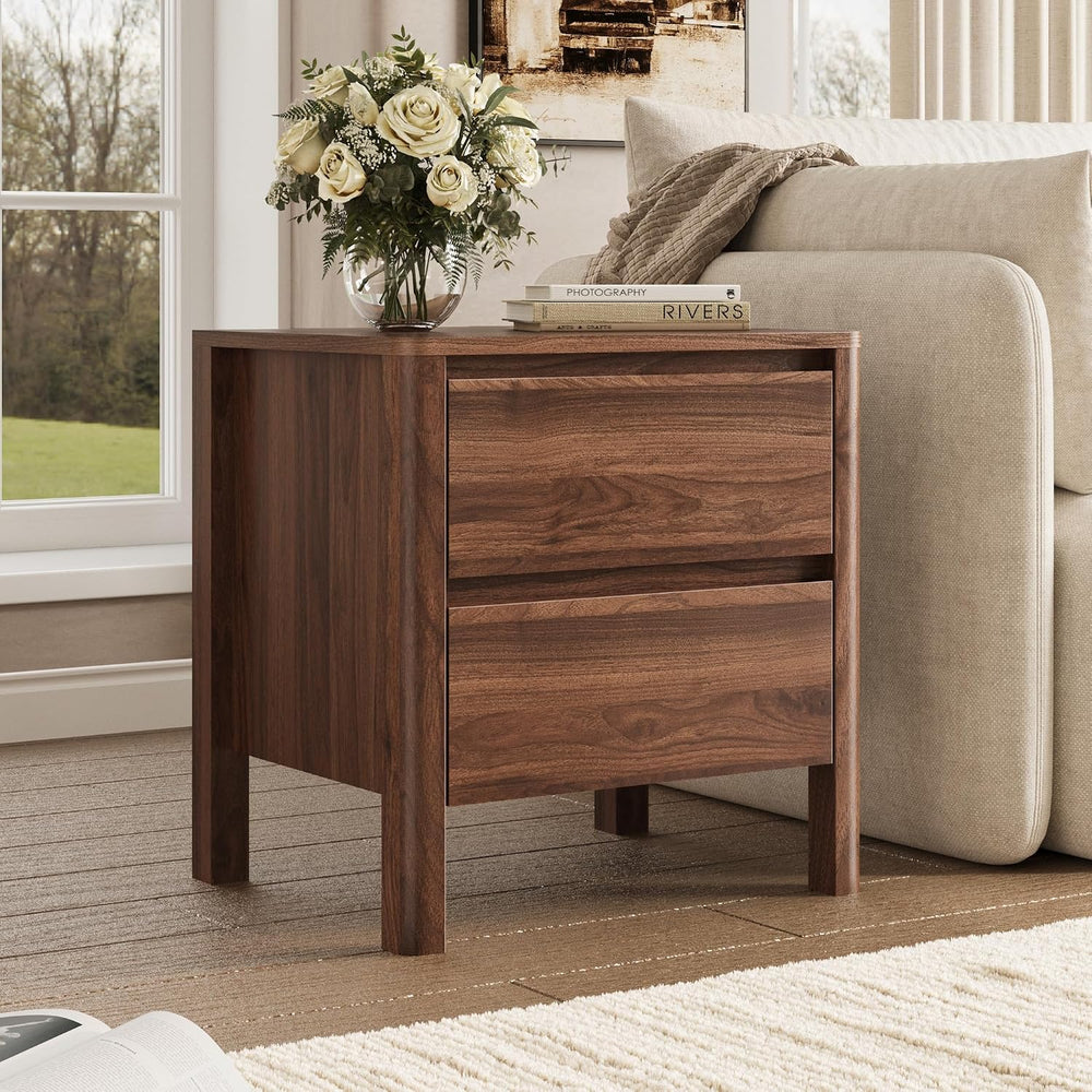 MAISONARIA Living Room Table Sets of 4, Mid Century Coffee Table & TV Sta...