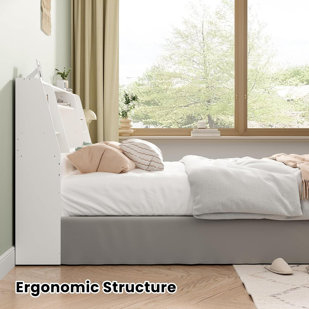 Queen/Full Headboard Queen Size with Storage, Bookcase Headboard