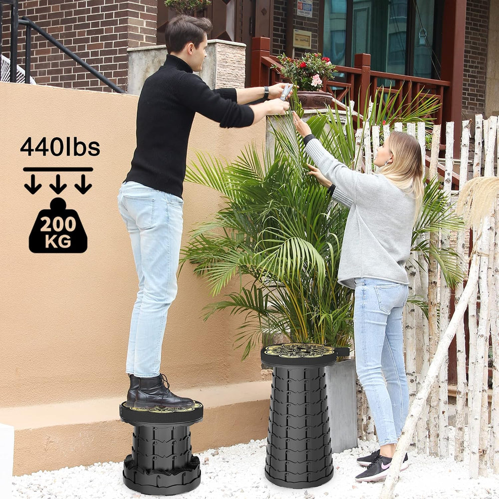 Upgraded Portable Collapsible Folding Stool Retractable Telescoping Stool for...