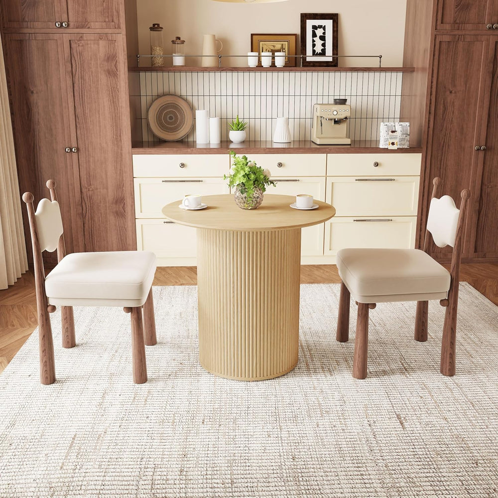 AVZEAR 31.5" Round Dining Table for 2 People, Small Kitchen Dinner Table...