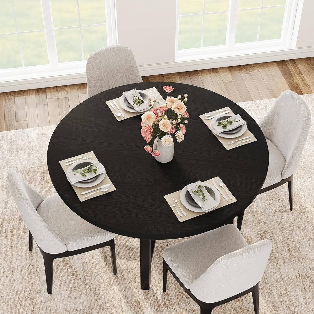 IDEALHOUSE 47" Round Dining Table for 4, Kitchen Dining Room Table with ...