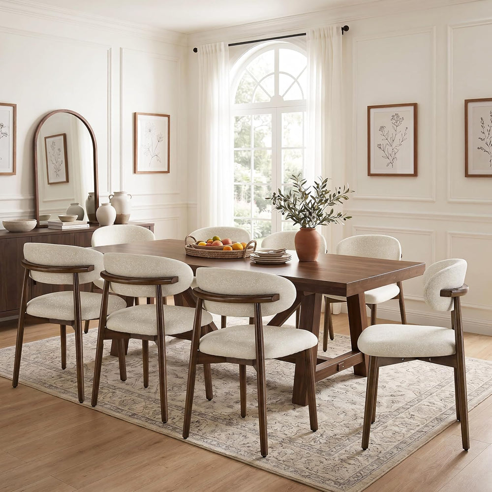 Farmhouse Dining Chairs Set of 8, Mid Century Modern Dining Room Chairs, Chen...