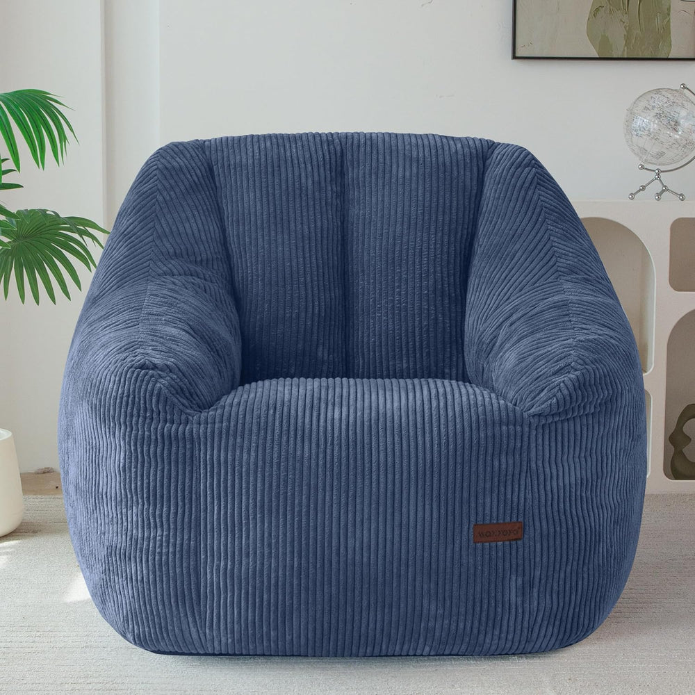 MAXYOYO Bean Bag Chair for Adults, Foam-Filled Floor Sofa for Reading | Bean ...