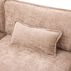 Ball & Cast Modular Sectional Sofa,L Shaped Couch with Movable Storage Ottoman,Chenille Upholstered Sofa W/USB Charging Port,Phone Holder and Side Pocket,for Living Room,Apartment,Khaki,109"