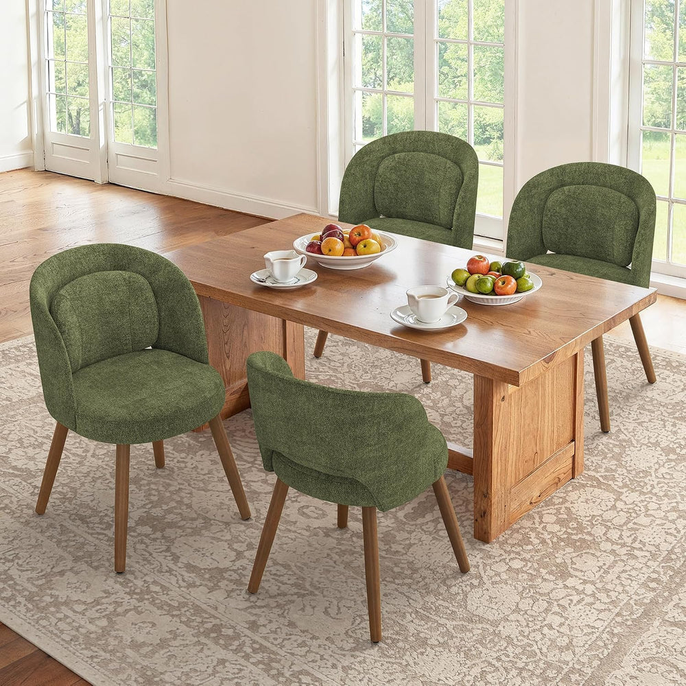 LUE BONA Dining Chairs Set of 4, Modern Upholstered Kitchen Chairs with Solid...