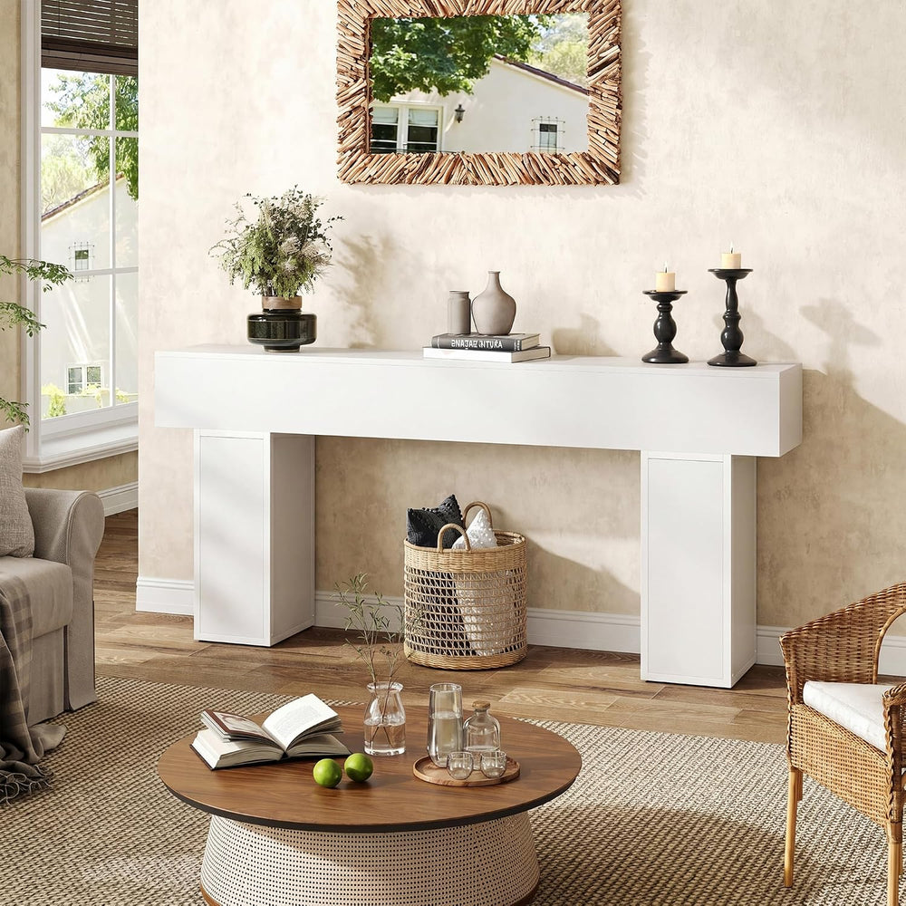 knoworld 70.9-Inch Long Console Table, Wooden Sofa Table Behind Couch Tables,...