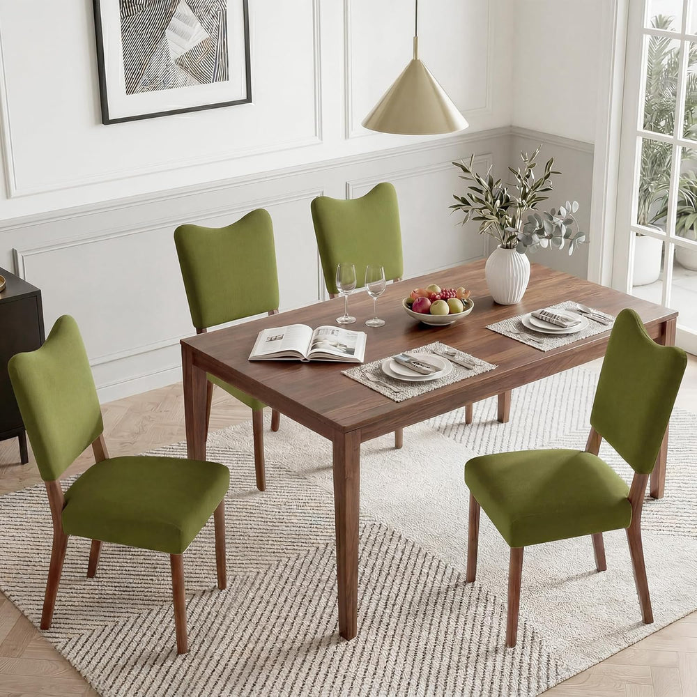 KISLOT Upholstered Dining Chairs Set of 4, Modern Velvet Kitchen Chairs with ...