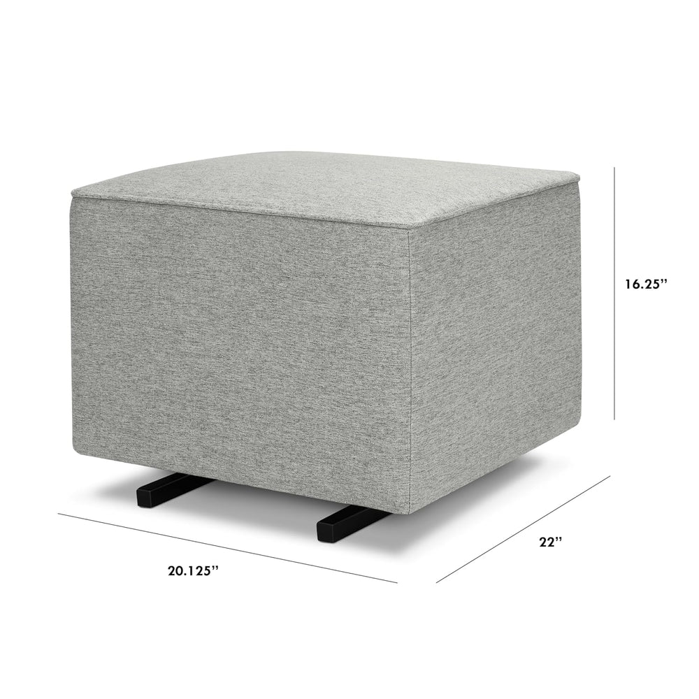 Davinci Universal Gliding Ottoman in Frost Grey, GREENGUARD Gold & CertiP...