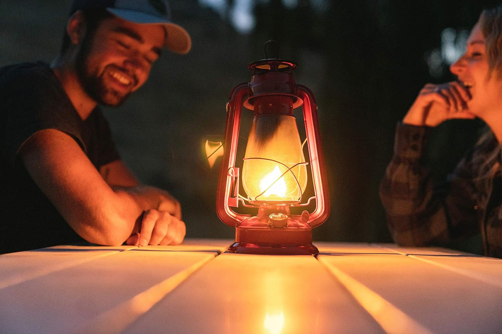 Stansport Hurricane Lantern – Classic Metal Kerosene Oil Lamp with Glass Glob...