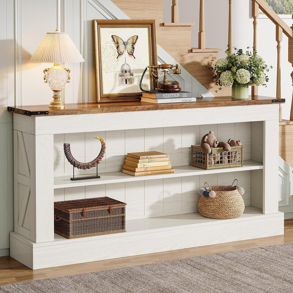 Tribesigns 63" Console Table, 3-Tier Entryway Table with Storage Shelves...