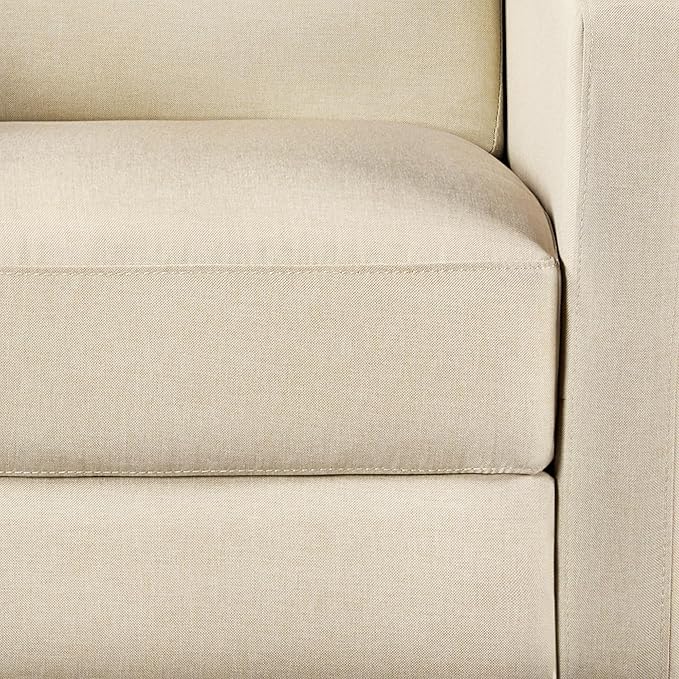 Yaheetech Fabric Recliner Chair Mid-Century Modern Recliner Adjustable Single Recliner Sofa with Thicker Seat Cushion Tufted Upholstered Sofa with Pocket Spring for Living Room Bedroom Beige