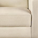 Yaheetech Fabric Recliner Chair Mid-Century Modern Recliner Adjustable Single Recliner Sofa with Thicker Seat Cushion Tufted Upholstered Sofa with Pocket Spring for Living Room Bedroom Beige