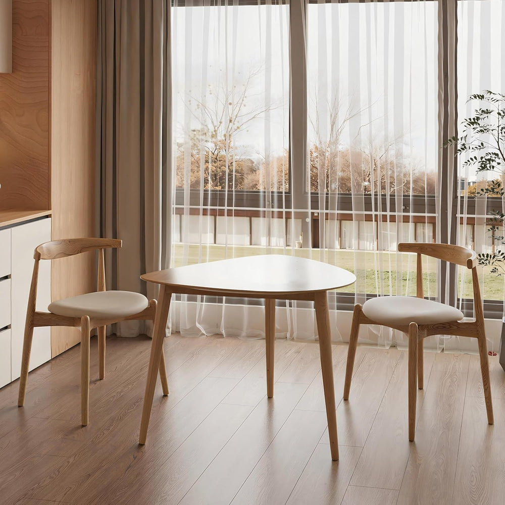 Acanva Modern Small Triangle Dining Room Table for Kitchen Compact Space, Far...