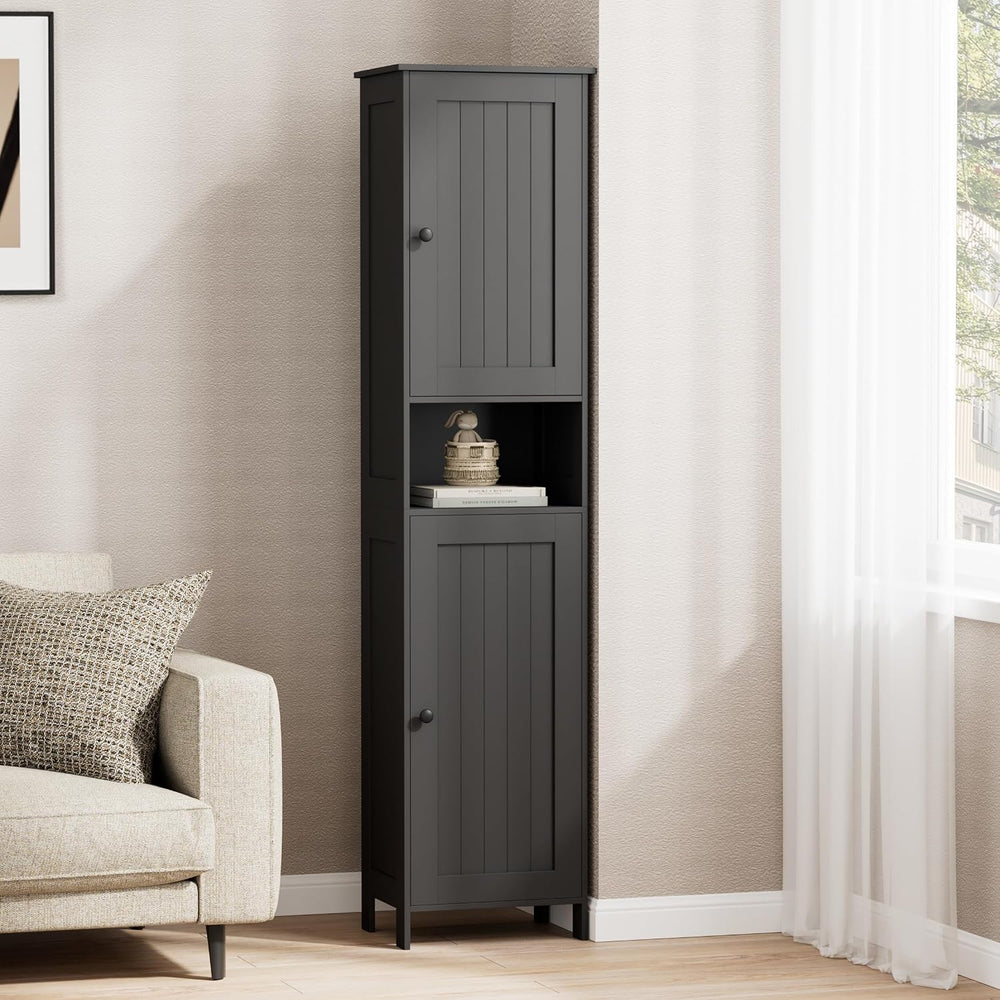 Homleke Tall Bathroom Storage Cabinet with 2 Doors, 67"H Narrow Storage ...