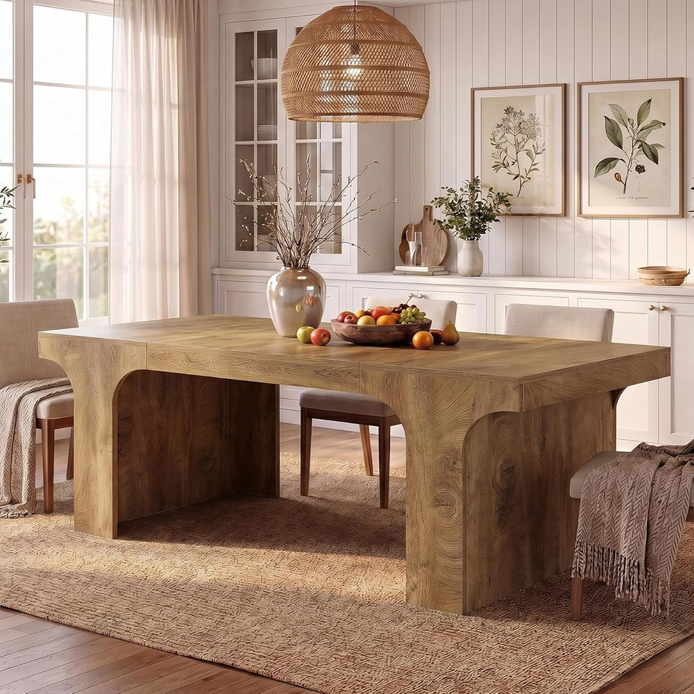 Tribesigns Large Dining Table for 6-8 People, 70.9" Long Wooden Kitchen ...
