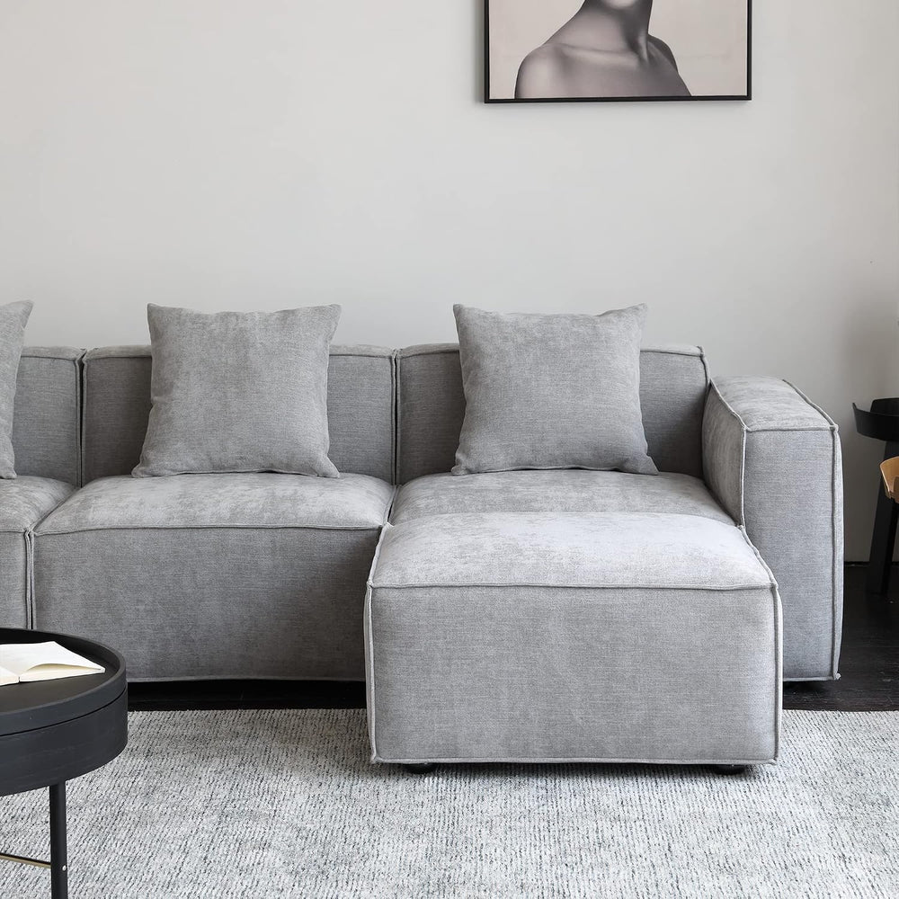 Acanva Zola Modular Sectional Living Room Sofa Set, L-Shape