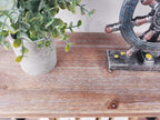Pipe Industrial Shelves, Wall Mounted Wood Metal Ladder Rustic Bookshelf (Weathered Brown, 6 Tier - 10" D x 30" W x 82.5" H)