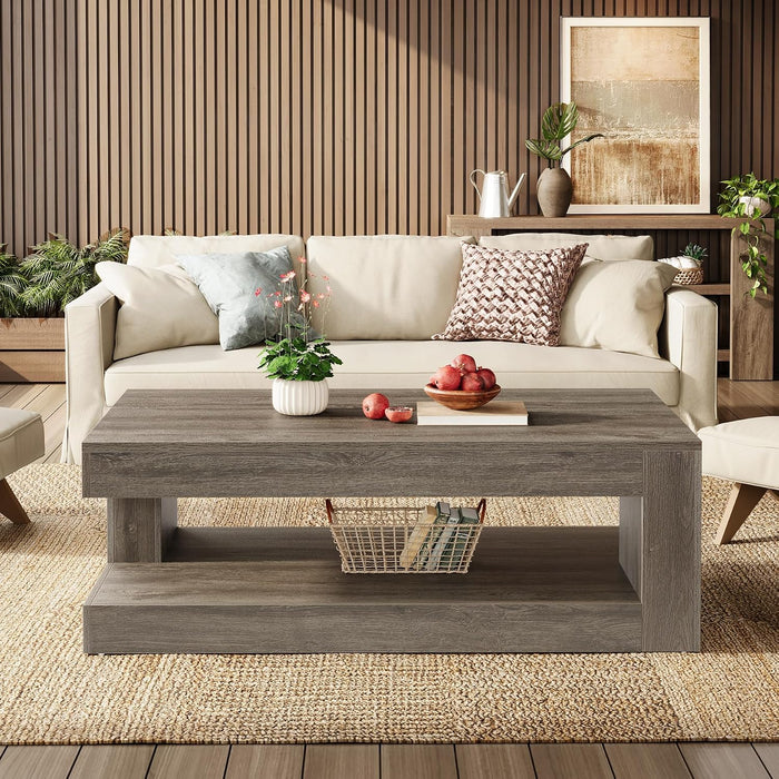 Tribesigns Coffee Table for Living Room, 47.24" Center Tea Table