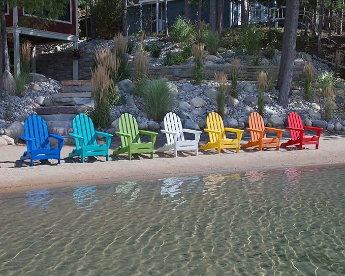 POLYWOOD AD5030PB Classic Folding Adirondack Chair, 35.00" x 29" x 35.00", Pacific Blue