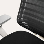 Branch Ergonomic Chair - A Versatile Desk Chair with Adjustable Lumbar Support, Breathable Mesh Backrest, and Smooth Wheels - Experience Optimal Comfort and Support - Pebble - White