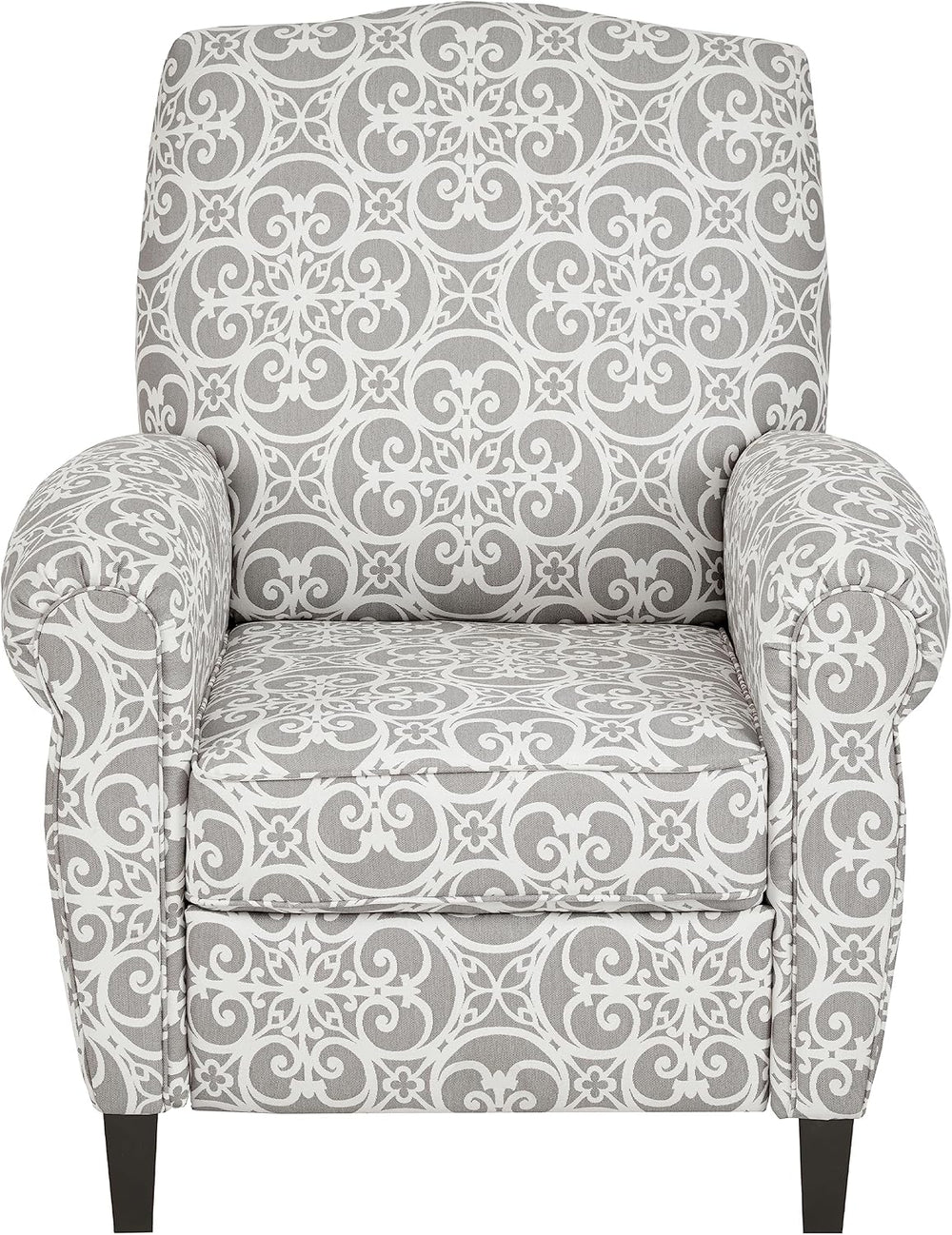 Madison Park Kirby Recliner Chair - Solid Wood, Plywood, Rolled Back Button T...