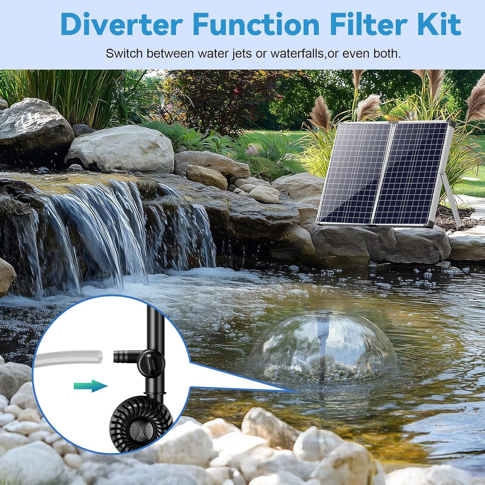 70W Solar Water Pump, Solar Water Fountain with Water Shortage Protection, So...