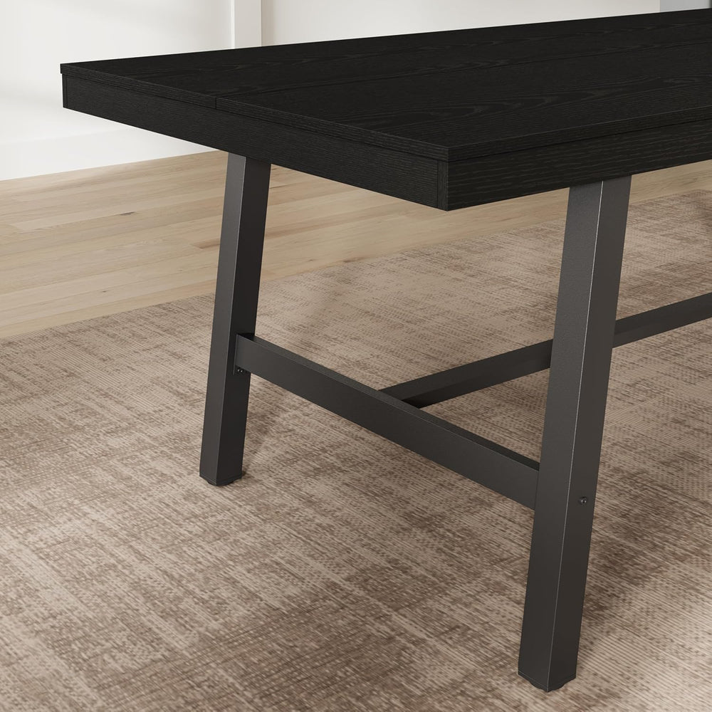 Garvee Industrial Dining Table for 6-8, 78.74" Extra Long Rectangular Ki...