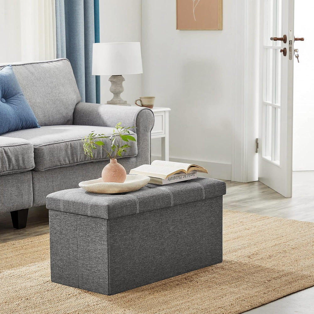 SONGMICS Mazie Collection - 30 Inches Ottoman Storage Bench, 21 Gal. Folding ...