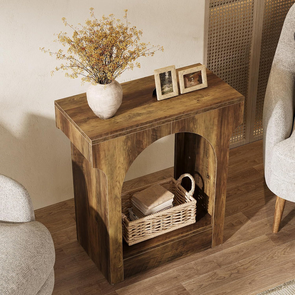 Tribesigns Wood End Table Set of 2, Side Table with Storage Space for Living ...