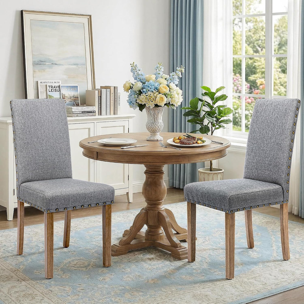Upholstered Dining Chair Modern Stylish Fabric Kitchen Diner, Set of 4