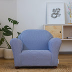 Roundy Kids Chair with Removable Cover, Soft Microsuede Upholstery, Padded Cushion, Sturdy Wooden Frame, Ergonomic Design for Ages 2-5, Easy to Clean, Ideal for Playrooms, Bedrooms & Nurseries.