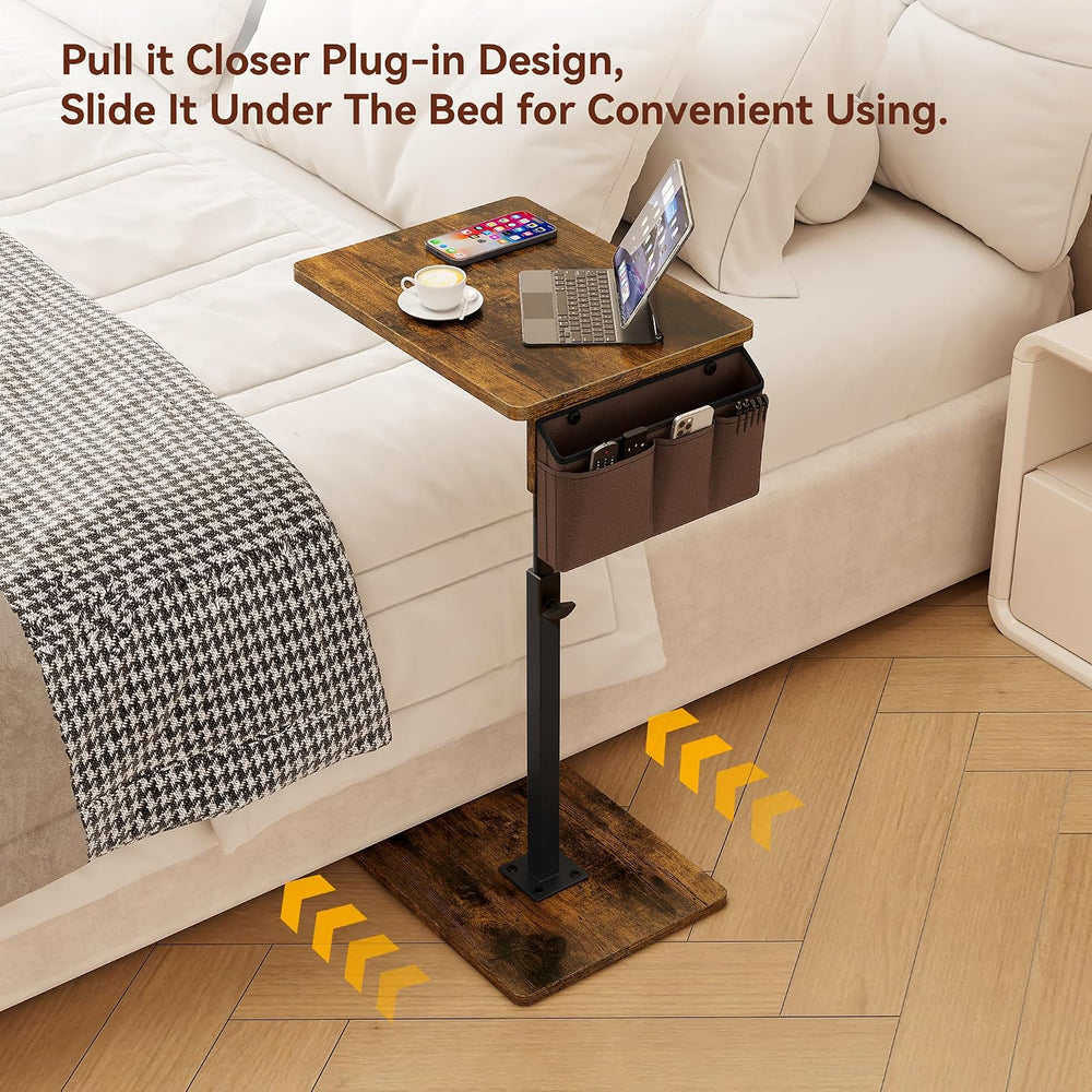 Vagusicc Sofa Armrest Tray Table for Couch, 360° Swivel Height Adjustable TV ...