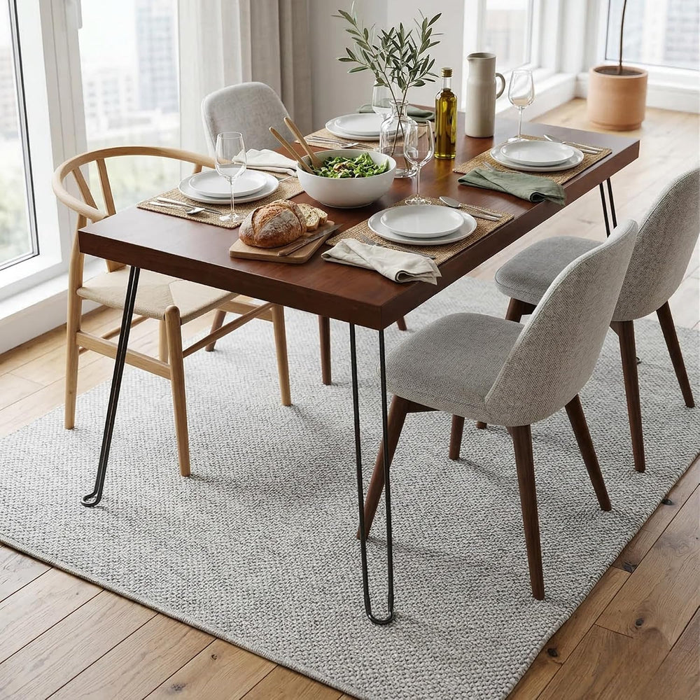 Sleekform Wooden Folding Dining Table for 4, 47 x 30 Inch