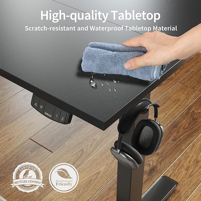 Agilestic Electric Standing Desk, 55 x 24 Inches Height Adjustable Desk, Sit ...