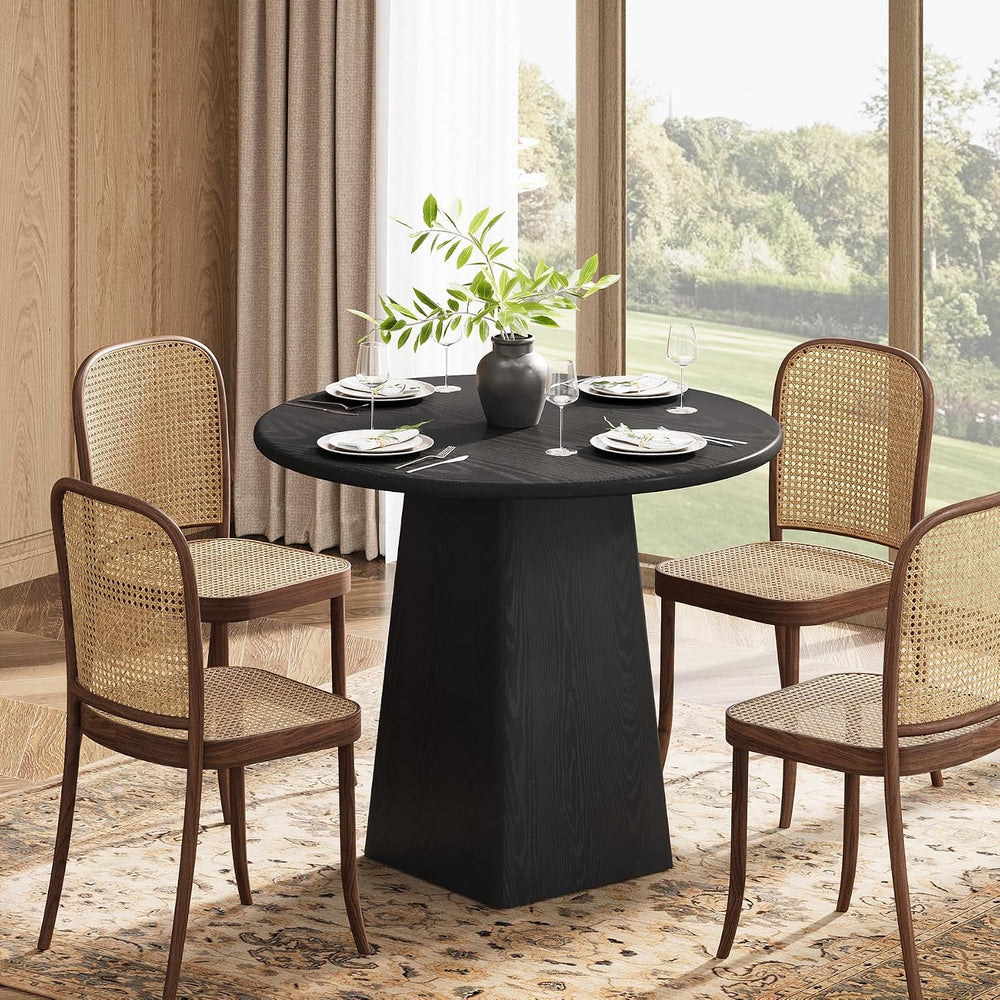 Tribesigns 31.5-Inch Round Dining Room Table for 2-4, Farmhouse Small Kitchen...