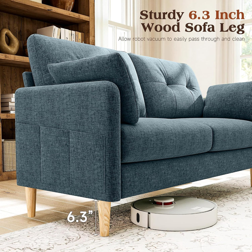 Ihanherry Loveseat Sofa, 64.6" Small Love Seat for Small Spaces, Soft Ch...
