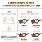 Cat Book Page Holder, Smooth Finish Walnut Wood Book Holder for Reading, Ideal Book Reader Gifts & Reading Accessories,Book Worm Gifts for Women, Thumb Book Page Holder - Book Lovers & Literary Gifts