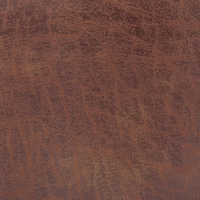 SIMPLIHOME Carlson Ottoman Bench Solid Pine Wood Frame with Faux Leather Upholstery for Living Room, Bedroom, Entryway, 26.4 x 15 x 17.5 inches, Distressed Saddle Brown