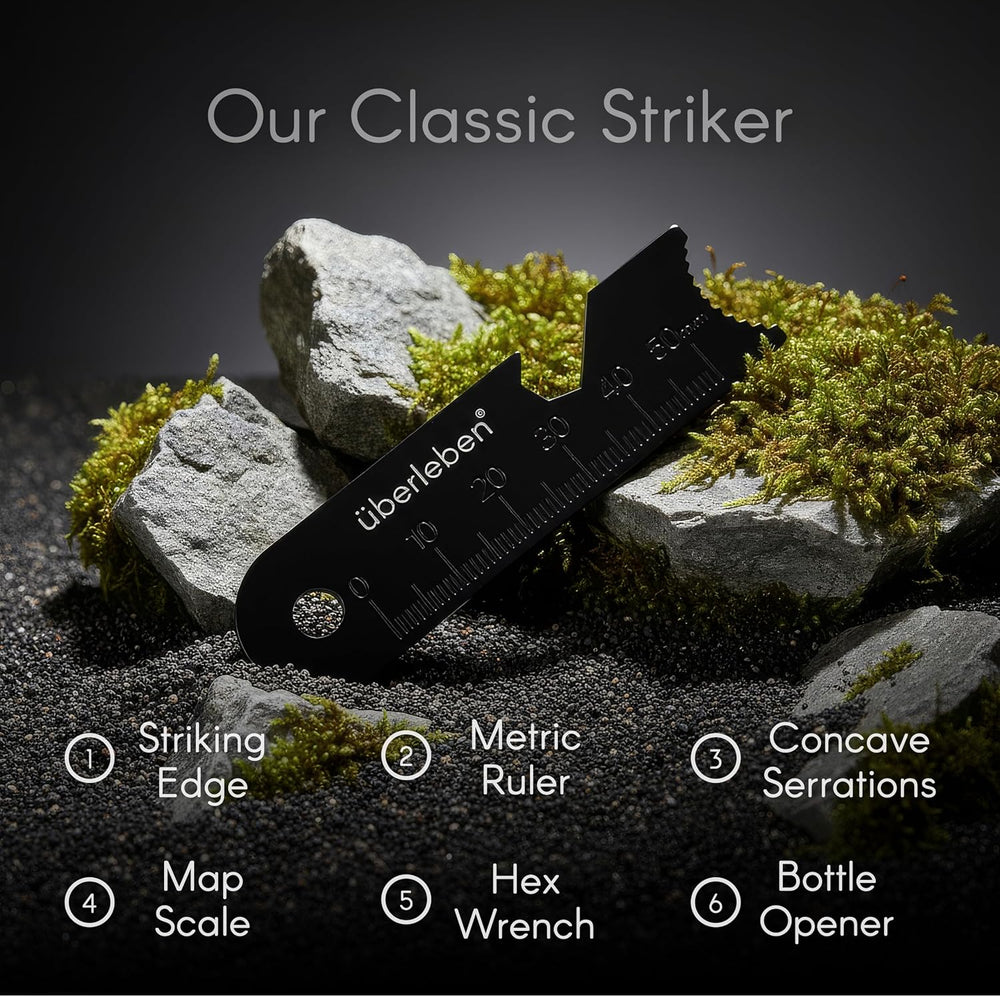 Überleben Kräftig Grip Ferro Rod Fire Starter for Survival w/Multi-Tool Fire ...