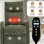 Swivel Rocker Glider Recliner Chair for Nursery and Small Spaces with Heated Massage Manual Rocking Recliner Sofa for Living Room Home Theater