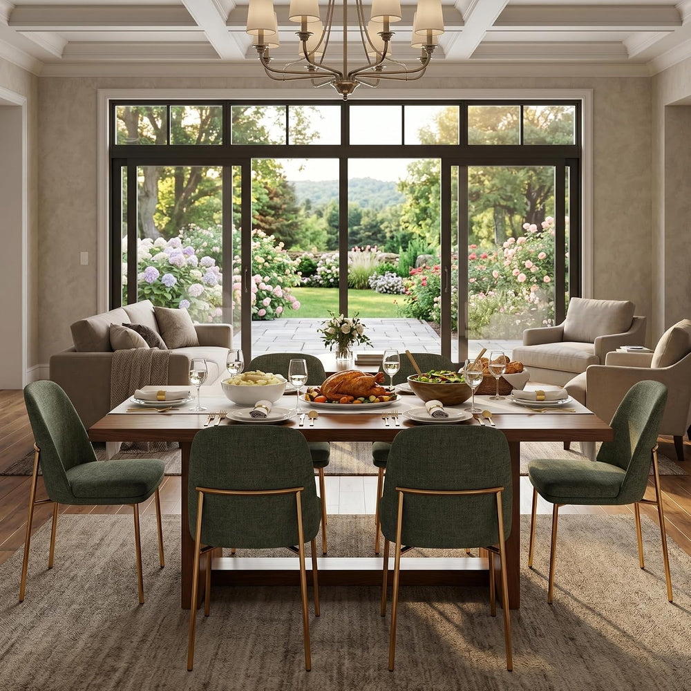 CHITA Modern Dining Chairs Set of 6, FSC Certified Metal Dining Chair for Din...