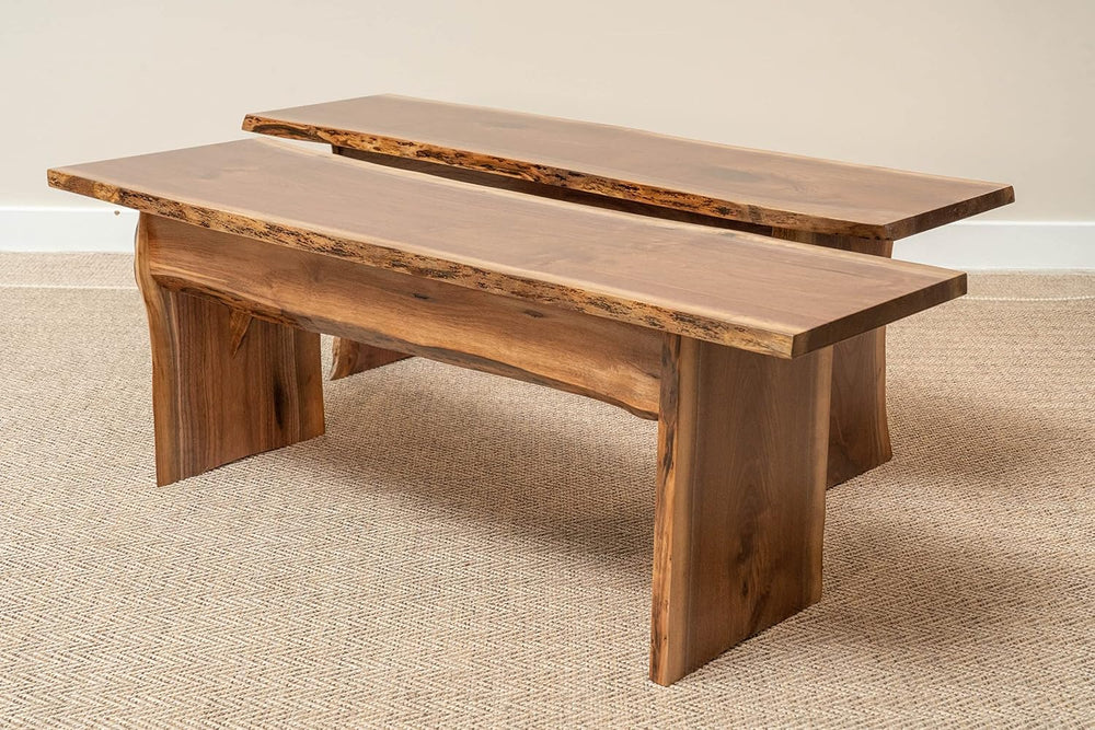 Rustic Red Door Co. Live Edge Wood Bench for Dining Table, Entryway, Bedroom,...