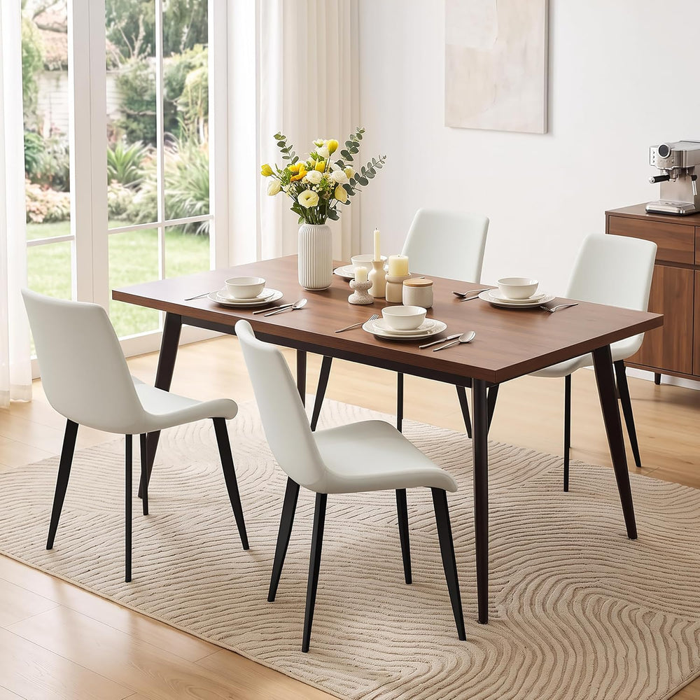 Modern Dining Chairs Set of 4, PU Leather Dining Room Chairs, Upholstered Kit...