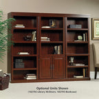 Sauder Heritage Hill Library with Doors/Book Shelf, L:29.80" x W:12.99" x H:71.26", Classic Cherry