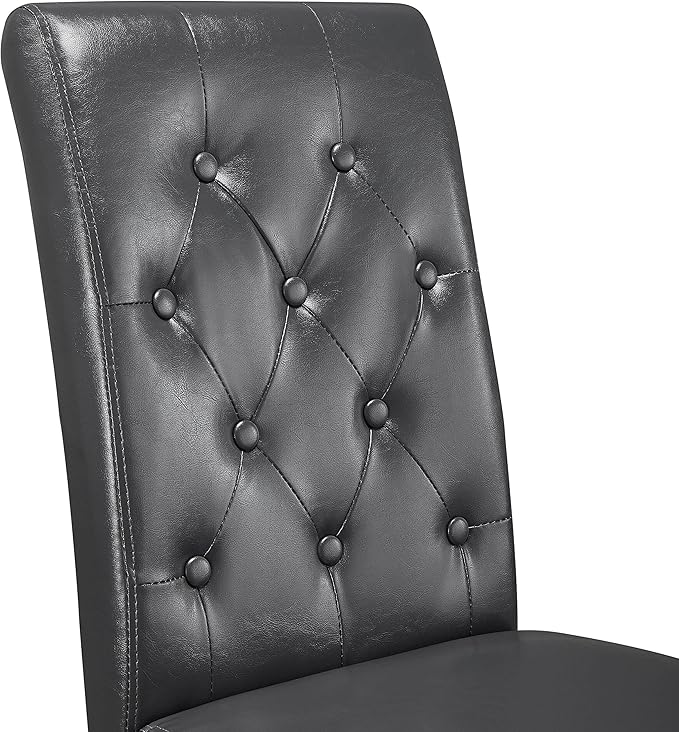 Yaheetech Upholstered Dining Chairs Set of 4 Modern Leather Parsons Kitchen C...