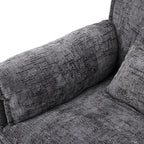 Ball & Cast 109" Oversized Sectional Sofa,Comfy Cloud Couch W/Movable Storage Ottoman,L Shaped Sectional Sofa W/USB Charging Port,Phone Holder&Side Pocke,Chenille Fabric,for Living Room,Gray