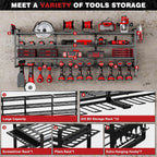 48" Large Power Tools Organizer Wall Mount,12 Drill Holder for Garage, Workshop Heavy Duty Storage Rack